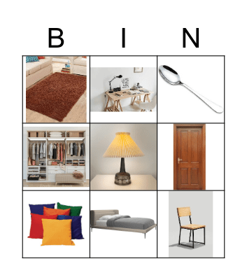 Furniture Bingo Card