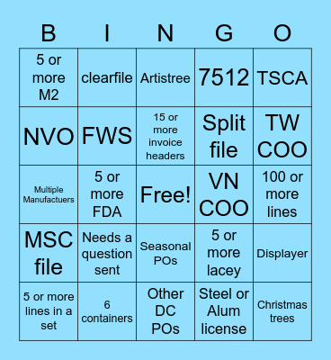 File Bingo Card