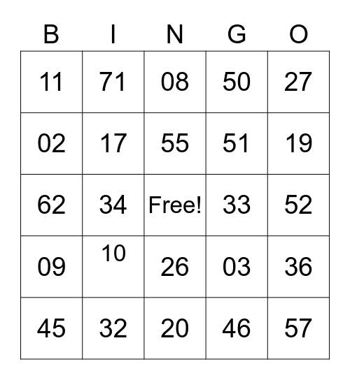 TITETI Bingo Card