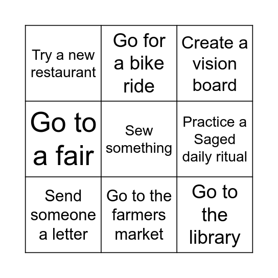 (Bonus Bingo) Bingo Card