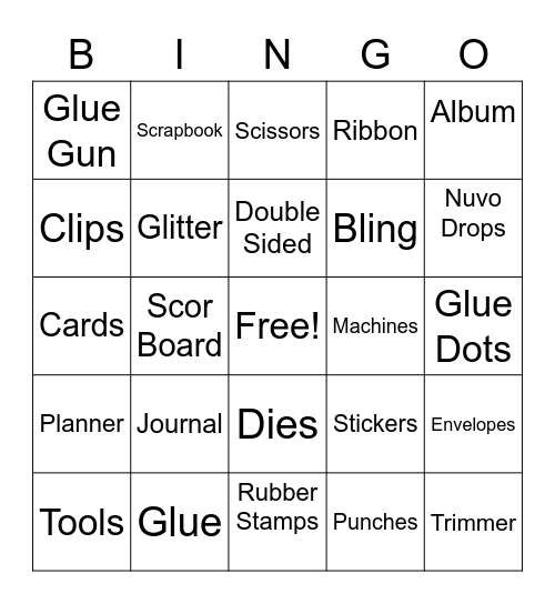 Crafty Bingo Card