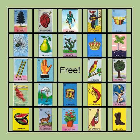 Food Safety Loteria Bingo Card