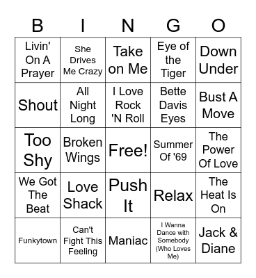 BINGO Card