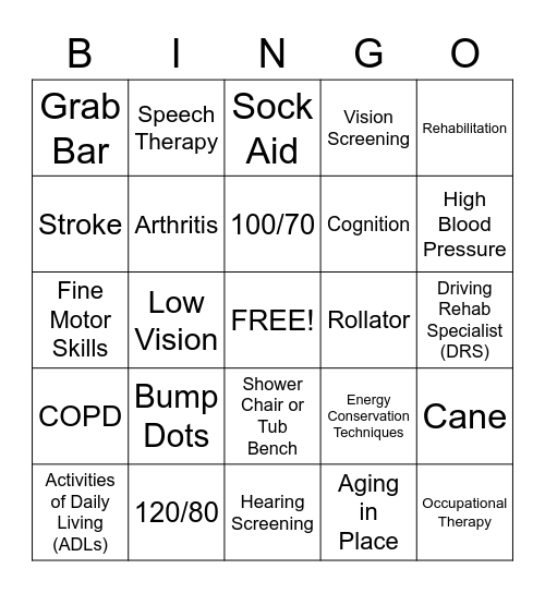 OT Bingo Card