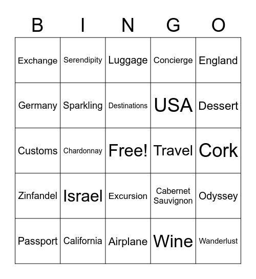 Linda's Retirement Bingo Card