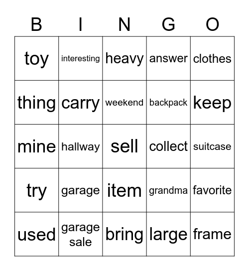 Bingo Card