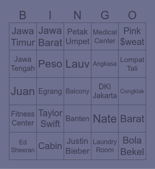 ANGKASA Bingo Card