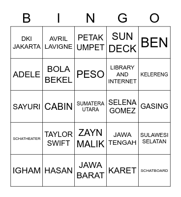 BITE: BINGO NATE Bingo Card