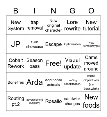 erbs Bingo Card