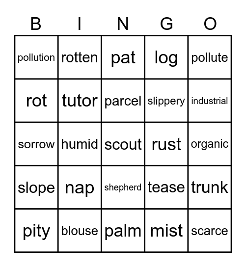 Core U23 Bingo Card