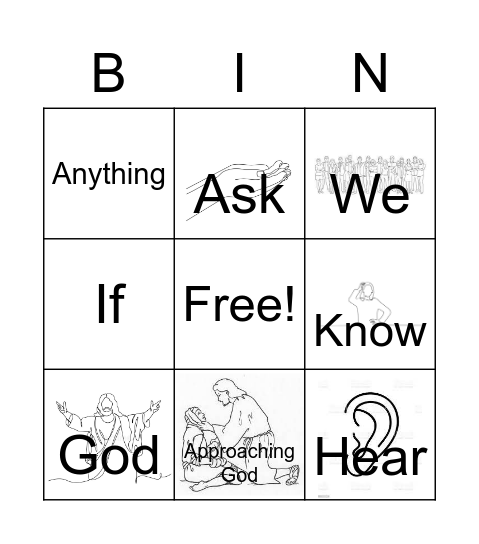 1 John 5:14-15 Bingo Card