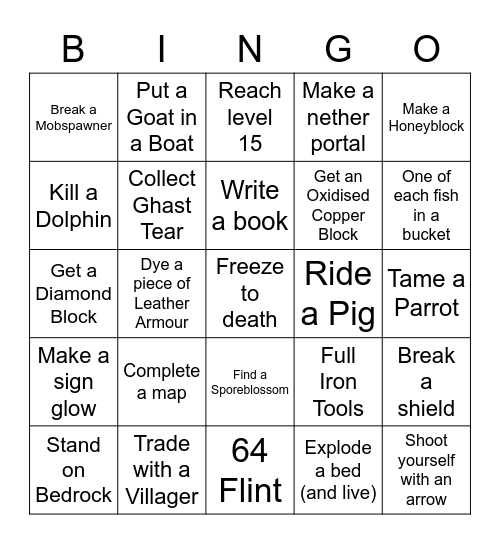 Bingo Round 2 Bingo Card