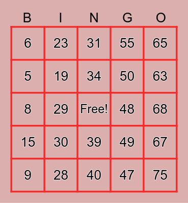 BINGO REY LEON  # 000001 Bingo Card