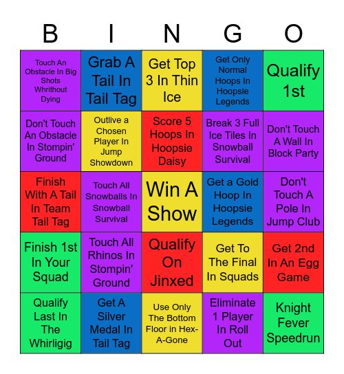 Elliott's Bingo! Bingo Card
