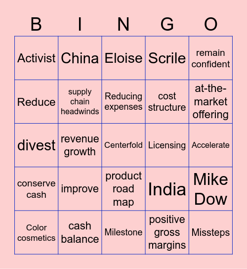 PLBY Bingo Card
