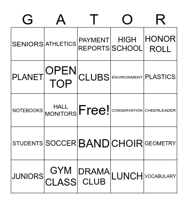 IPHS BINGO Card