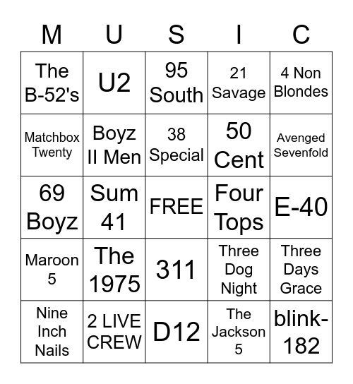 Sponsored by HendryParker.com Bingo Card