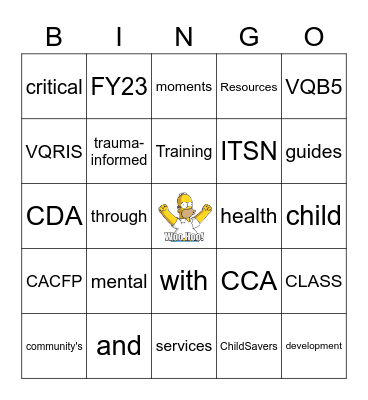 Mission Bingo Card