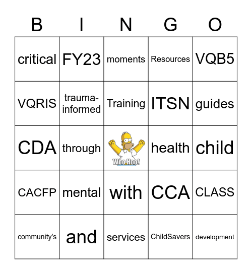 Mission Bingo Card