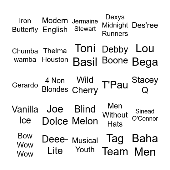 ONEders 2 Bingo Card