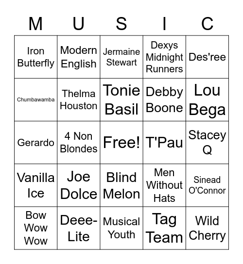 ONEders 2 Bingo Card