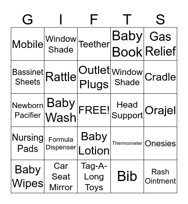Baby Laurel and Mommy Bingo Card
