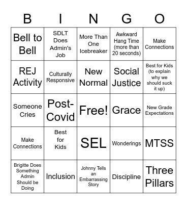 BTS Bingo Card