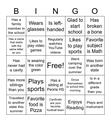 Find Someone Who... Bingo Card