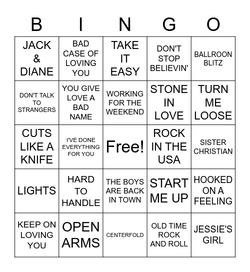 JOURNEY COVER ALL Bingo Card