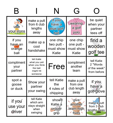 JUNIOR GOLF BINGO 2022 Bingo Card