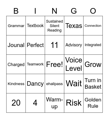 Welcome to Mrs. Dancy's ILA BINGO Card