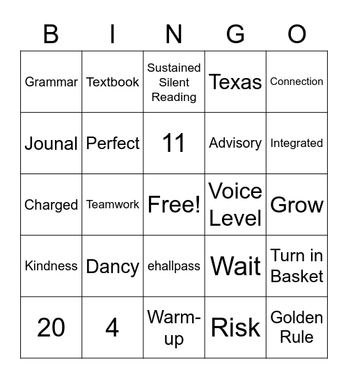 Welcome to Mrs. Dancy's ILA BINGO Card