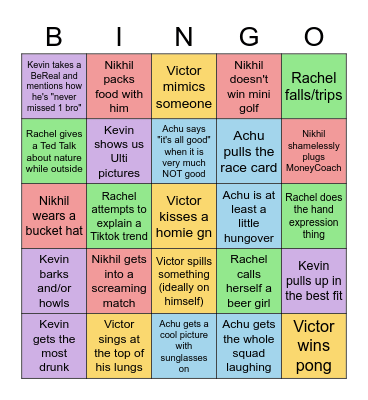 KINgo :P Bingo Card
