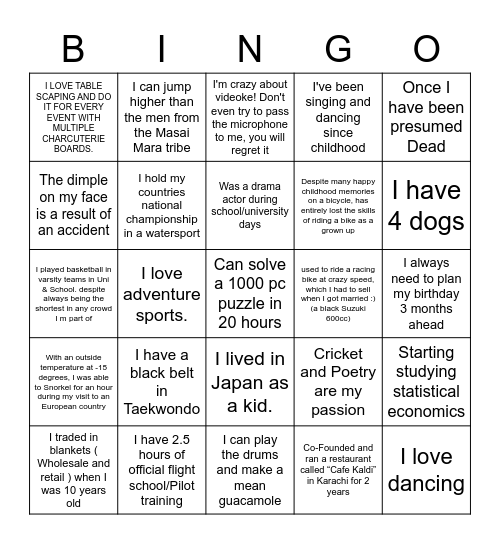 MEP BINGO Card