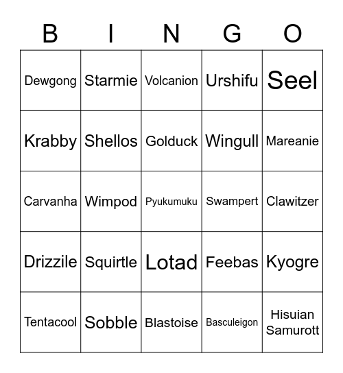 Steel's Bingo Card (Round 2) Bingo Card