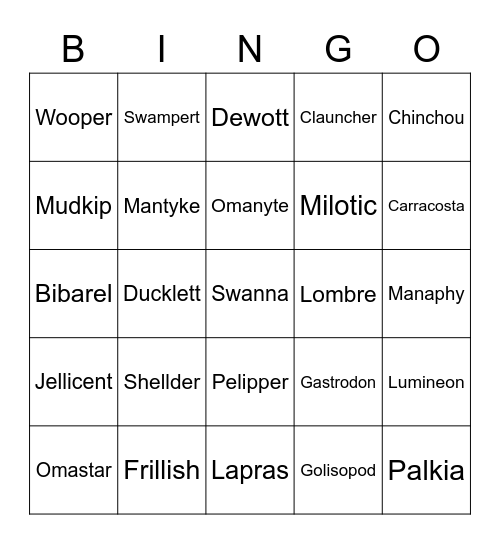 Skull's Bingo Card (Round 1) Bingo Card