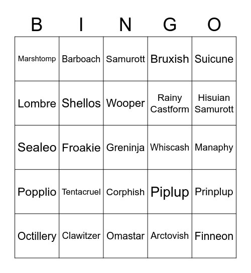 Miso's Bingo Card (Round 2) Bingo Card