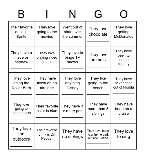 Bingo Card