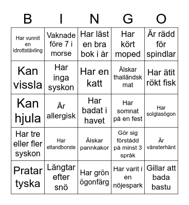 Mingelbingo Card