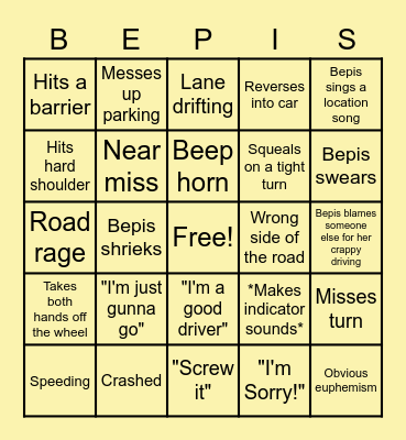 Euro Truck Bingo Card