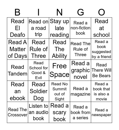 YARP Bingo Card