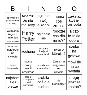 Ewa Bingo Card