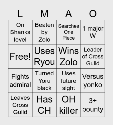 Midhawk Bingo Card