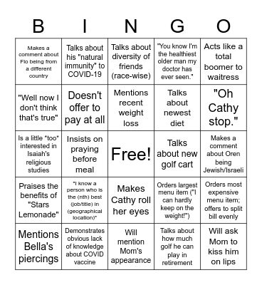 Irl Bingo!!! Bingo Card