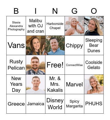Bach Weekend Bingo Card