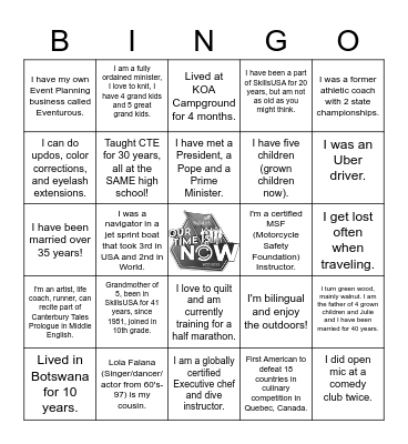 SkillsUSA State Director BINGO Card