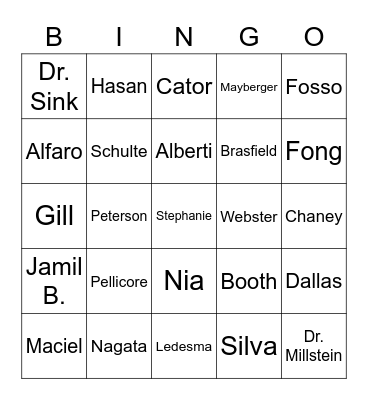 Bayless Bingo Card