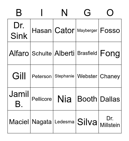 Bayless Bingo Card