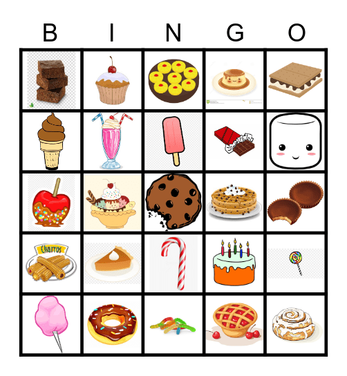 Desserts! Bingo Card