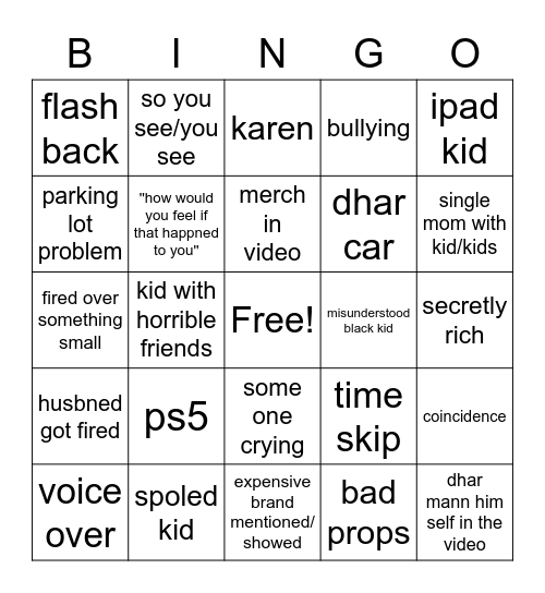 dhar mann bingo Card